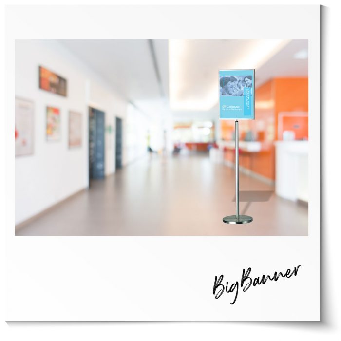 A3 Stainless Steel Information Display Stand Big Banner Australia