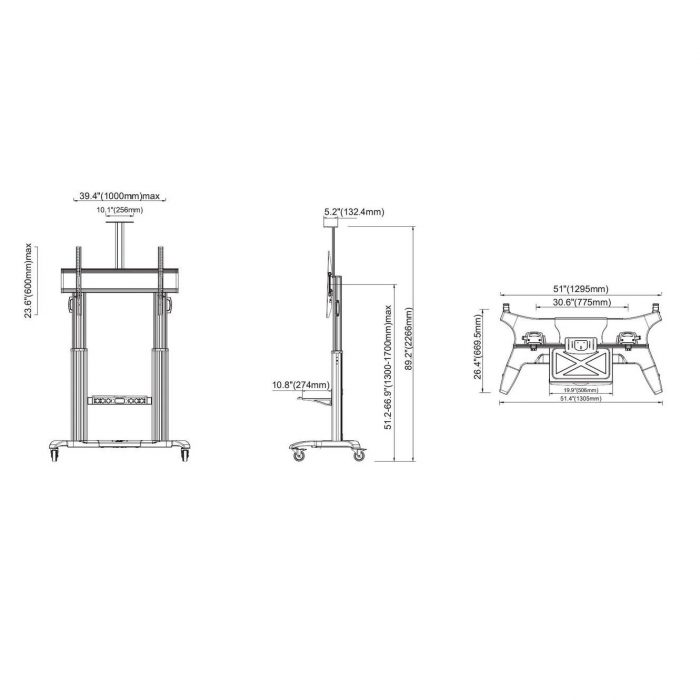 Floor TV Stand Mobile Big Banner Australia