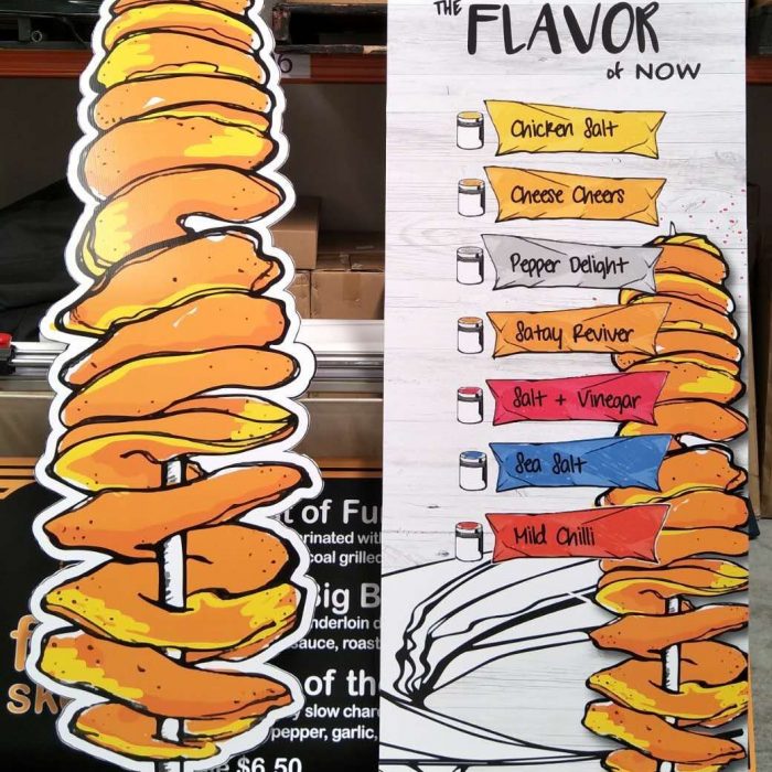 POS Freestanding Corflute Cut Out Sign Bollard Signs Big Banner