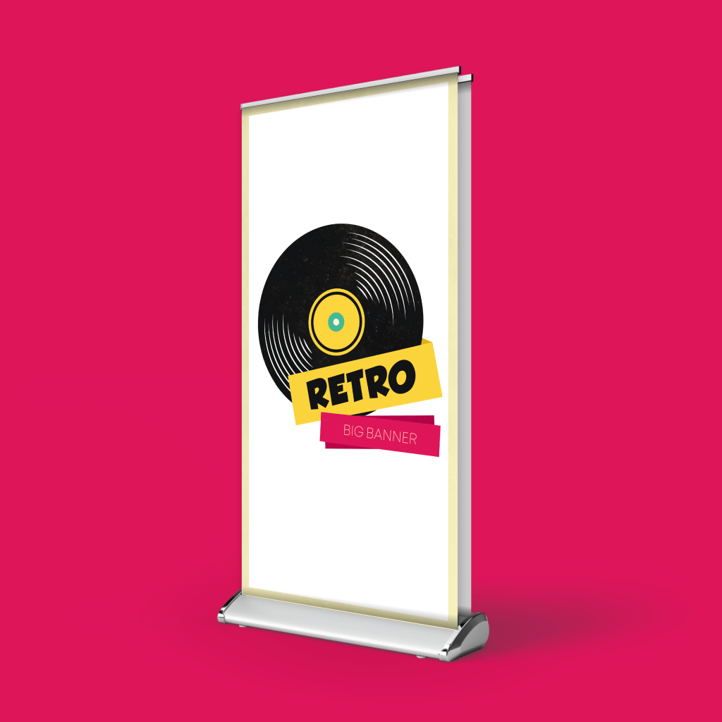 Deluxe double sided pull up banner silver big banner australia