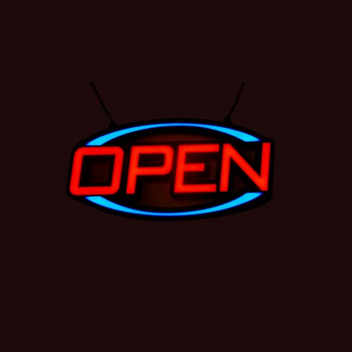 Extra Large Led Flashing Open Sign 800mm Big Banner Australia