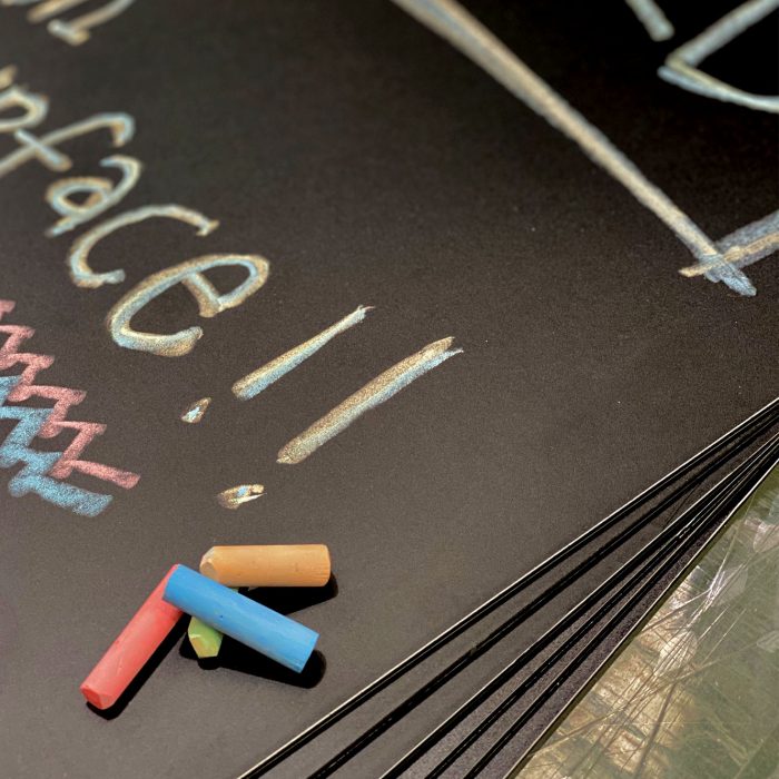 Chalkboard Blackboard Black Panel Easy Installation