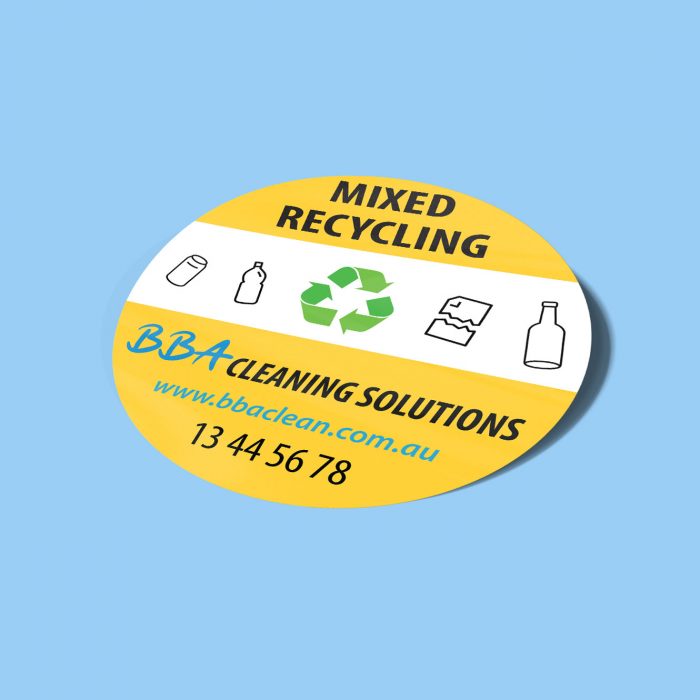 Commercial Rubbish Bin Vinyl Decal Sticker Big Banner Australia