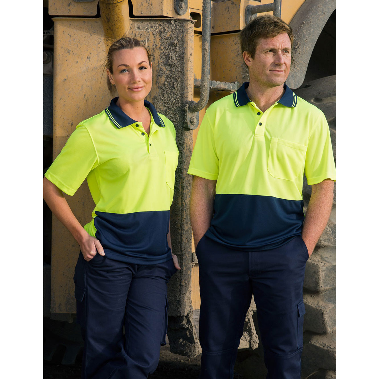 Mens Truedry Cooldry Hi-Vis Short Sleeve Safety Polo - Big Banner Australia