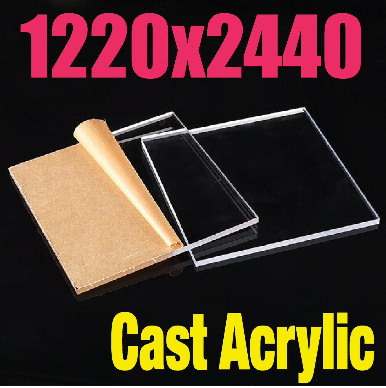 5 X 7 inch 0.04 Thick (1mm) Acrylic Sheet Clear Cast Plexiglass Transparent Plastic Plexi Glass