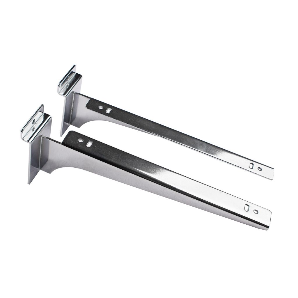 Heavy Duty Chrome Slatwall Bracket 300mm 150mm Big Banner Australia